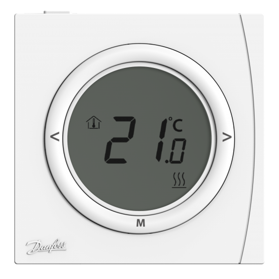 Danfoss RET 2001 B Yerden Isıtma Dijital oda termostatı, 5-35 °C, Batarya beslemeli 
