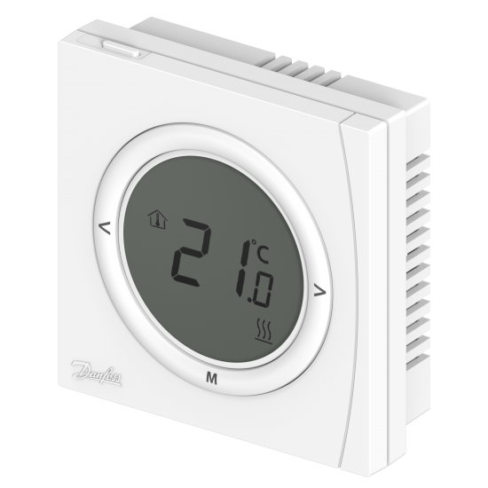 Danfoss RET 2001 B Yerden Isıtma Dijital oda termostatı, 5-35 °C, Batarya beslemeli 