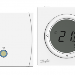 Danfoss RET 2001 B RF+RX1-S Yerden Isıtma Radyo frekanslı dijital oda termostatı, 5-35°C 