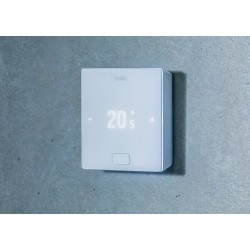 REHAU-NEA SMART 2.0 Yerden Isıtma Oda Termostatı HBW Sıcaklık/Nem Ölçer, Kablolu, Beyaz